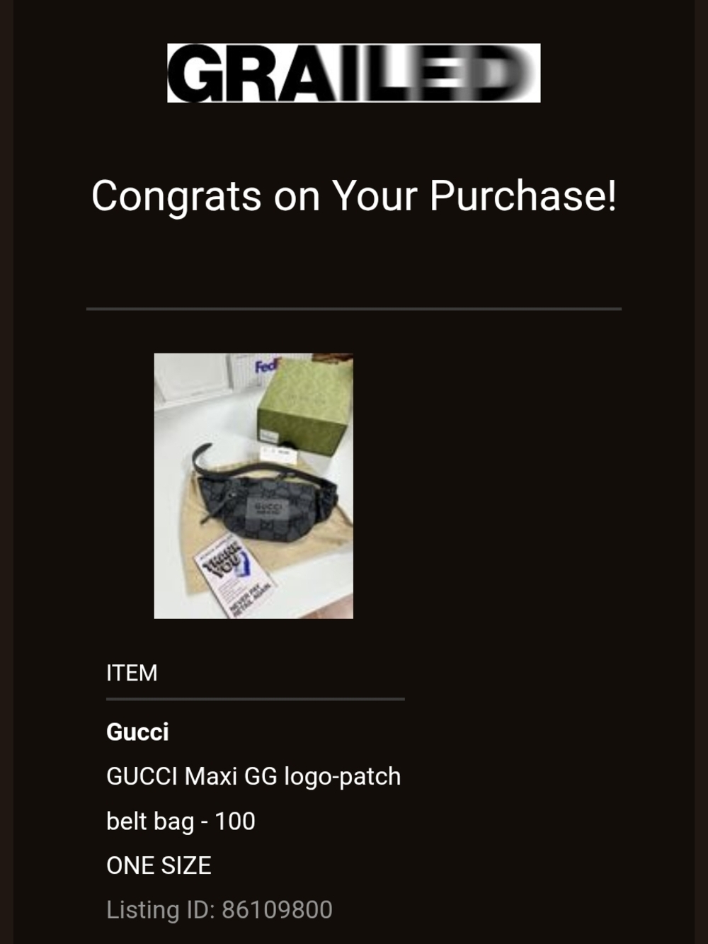 Gucci Off The Grid GG Nylon Belt Bag - (Anthracite) - New with Tags - Picture 11 of 12